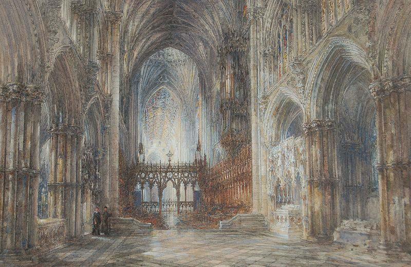 Wyke Bayliss Ely Cathedral pen and watercolour Sweden oil painting art